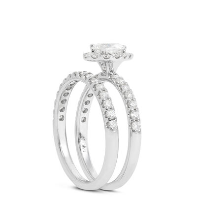 Pear-Cut Diamond Bridal Set, 14K White Gold