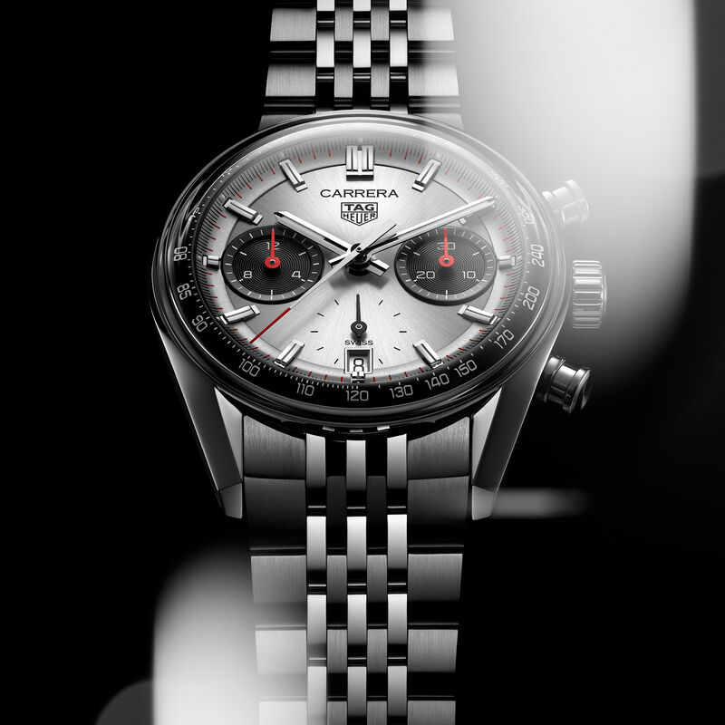 TAG Heuer Carrera Chronograph White Dial Watch, 39mm image number 4