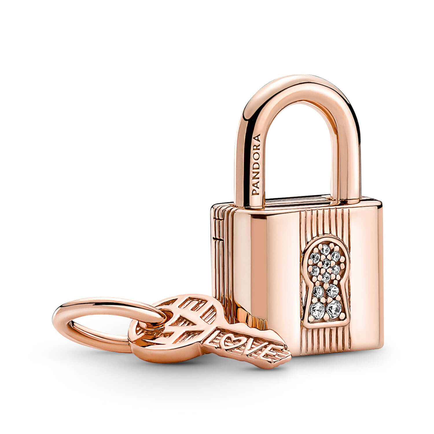 Pandora Padlock & Key CZ Dangle Charm