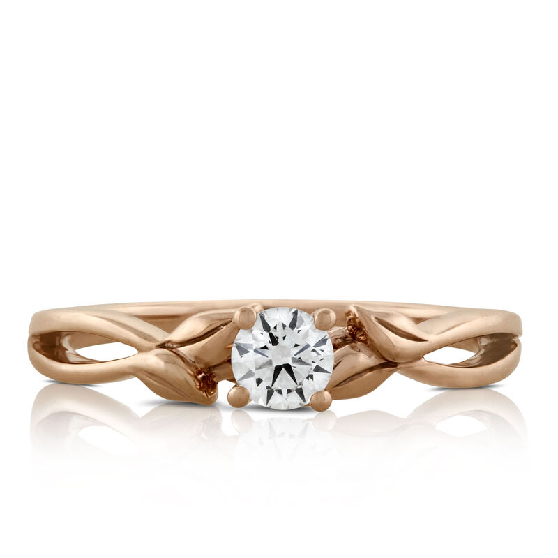 Rose Gold Ikuma Canadian Diamond Engagement Ring 14K image number 2