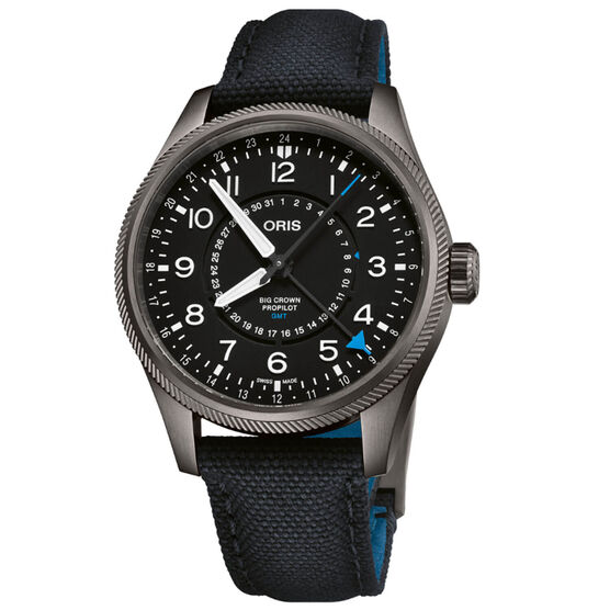 Oris 57th Reno Air Races Black & Blue Textile Steel Watch, 41mm