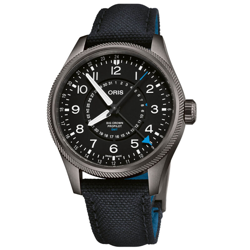 Oris 57th Reno Air Races Black & Blue Textile Steel Watch, 41mm image number 1