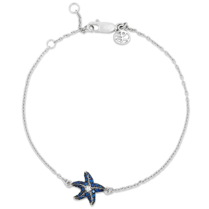 Lisa Bridge Sapphire & White Topaz Starfish Bracelet image number 1