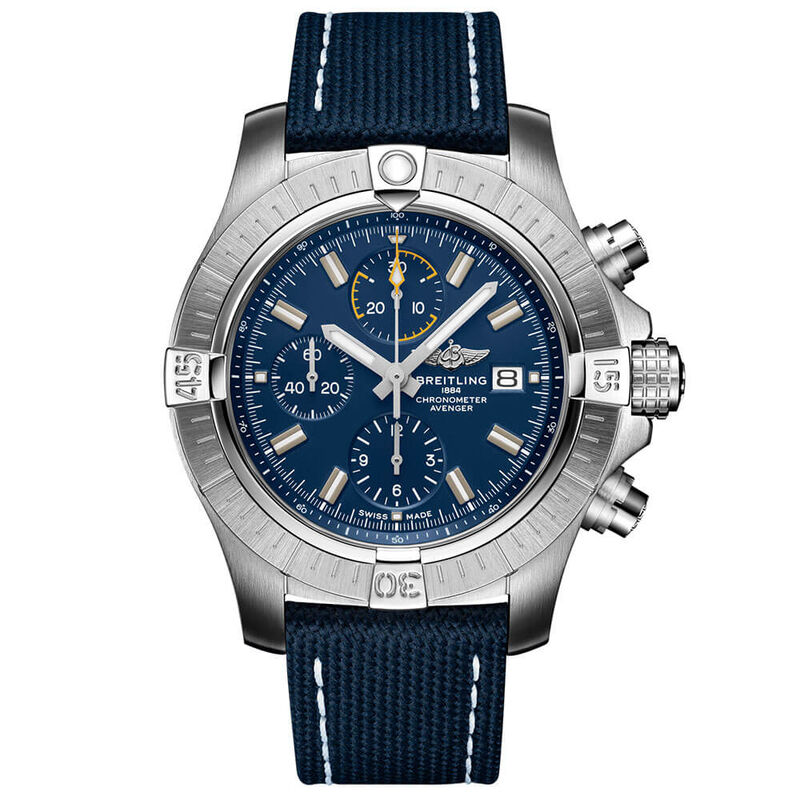Breitling Avenger Chronograph 45 Blue Leather Watch, 45mm image number 1