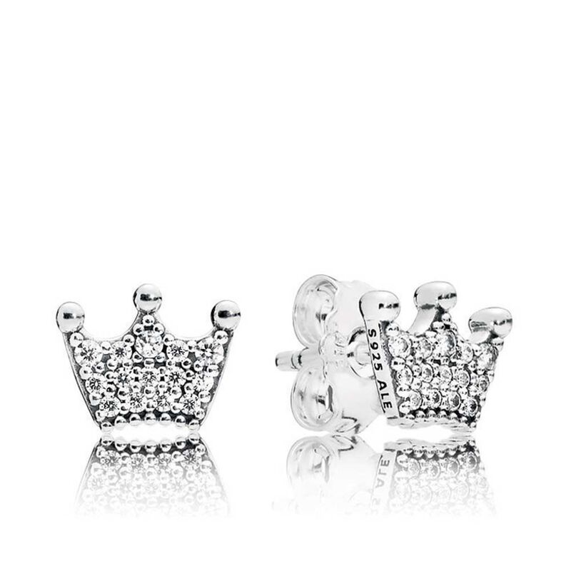 Pandora Enchanted Crowns CZ Stud Earrings image number 0