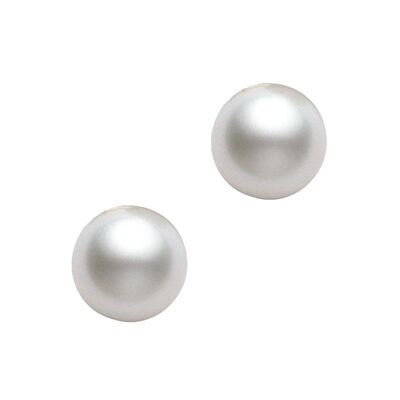 Mikimoto Akoya Cultured Pearl Earrings 7.5mm, A, 18K