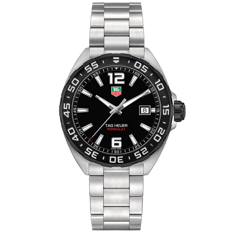 TAG Heuer Formula 1 Quartz Mens Black Steel Watch image number 1