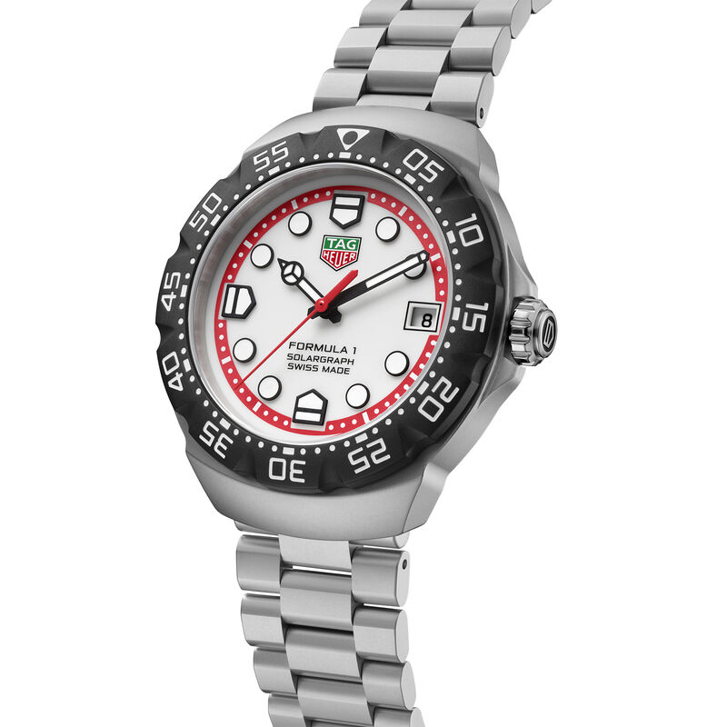 TAG Heuer Formula 1 Solargraph White Dial Watch, 38mm image number 1