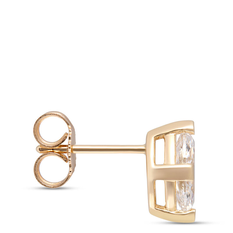 Marquise Diamond Studs, 1 Carat Total Weight, 14K Yellow Gold image number 1