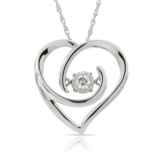 Love's Pulse Diamond Heart Pendant 14K - JN6136-RG14W0R6 | Ben Bridge ...