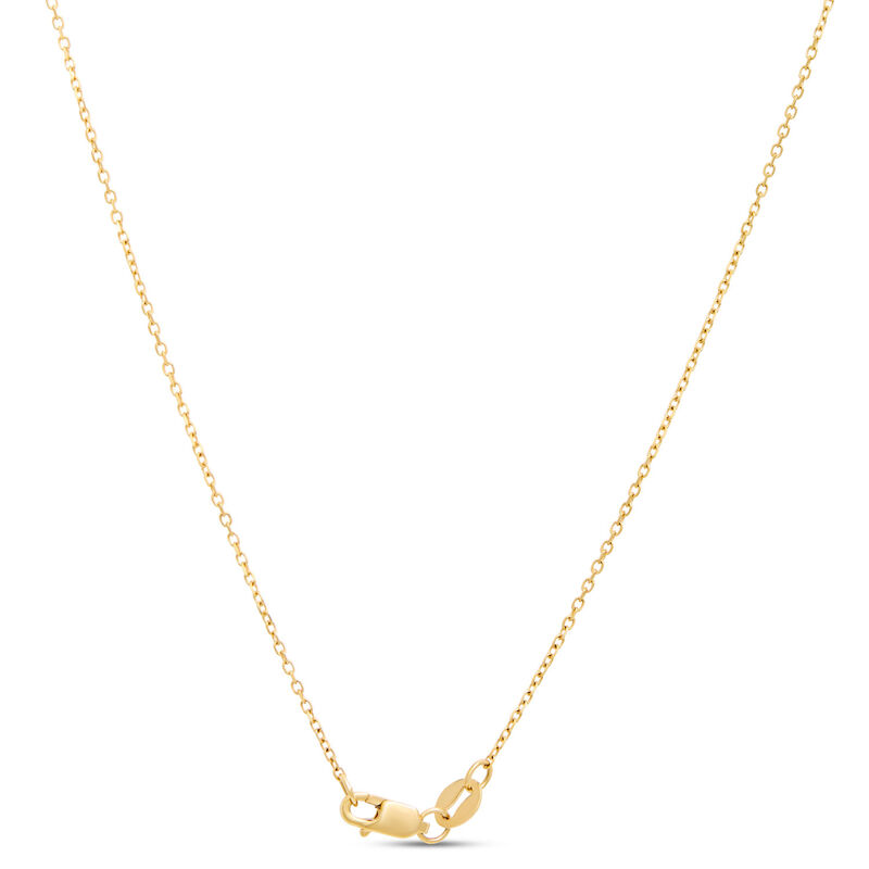 Oval Aquamarine Pendant Necklace, 14K Yellow Gold image number 3