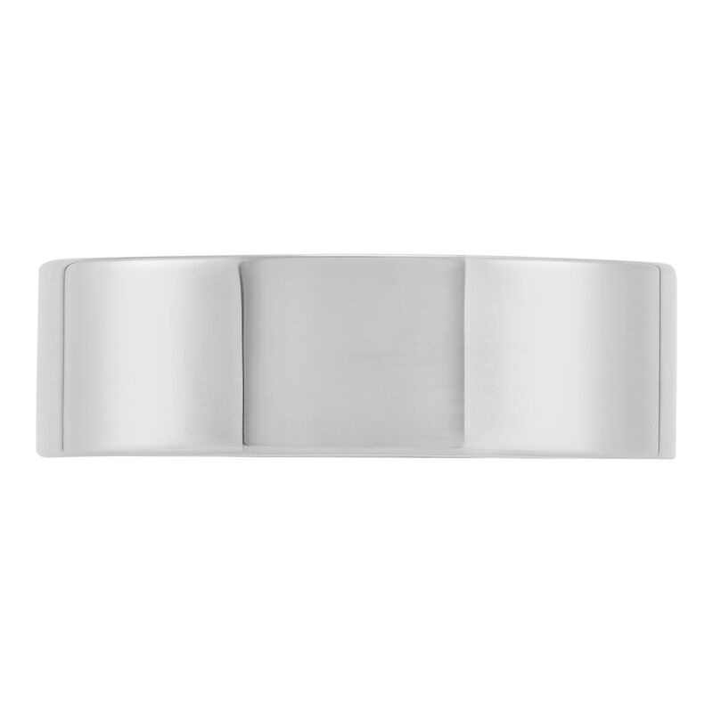 Polished Pipe Comfort Fit 7mm Band in Platinum image number 2