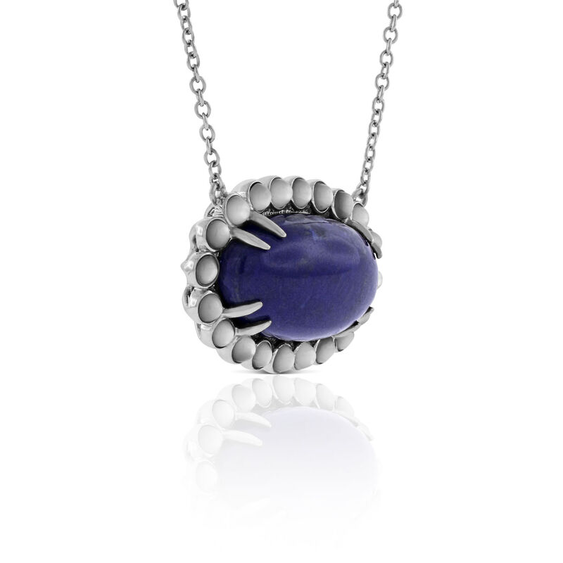 Lisa Bridge Lapis & Mother of Pearl Necklace image number 4