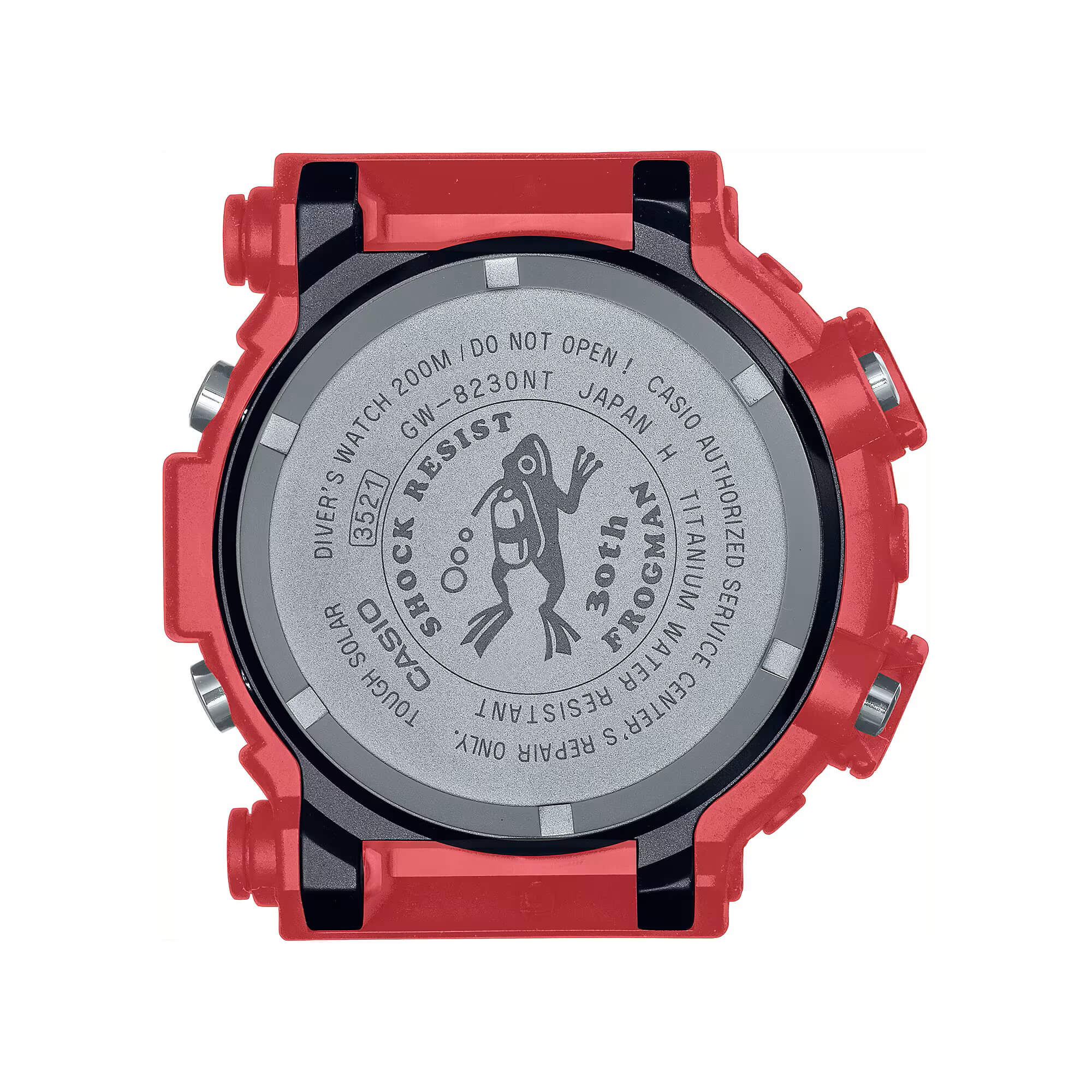 G-Shock Master of G-Sea Frogman Watch Digital Dial Red Resin Strap