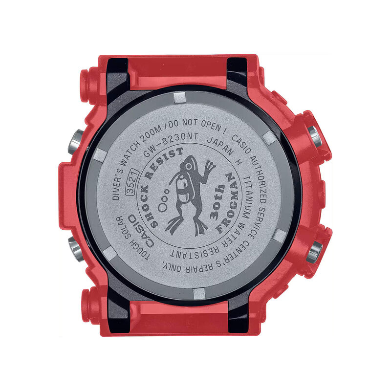 G-Shock Master of G-Sea Frogman Watch Digital Dial Red Resin Strap, 52mm image number 1