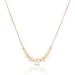 Rose Gold Graduated Cultured Freshwater Pearl Bolo Necklace 14K, 30"