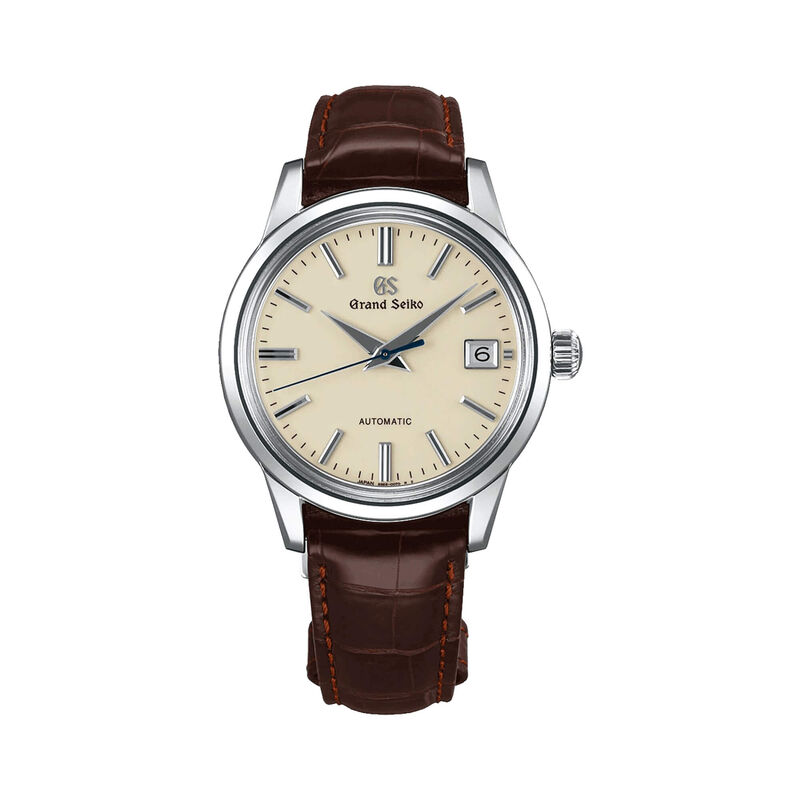 Grand Seiko Elegance Collection Watch Cream Dial Brown Leather Strap, 39.5mm image number 1