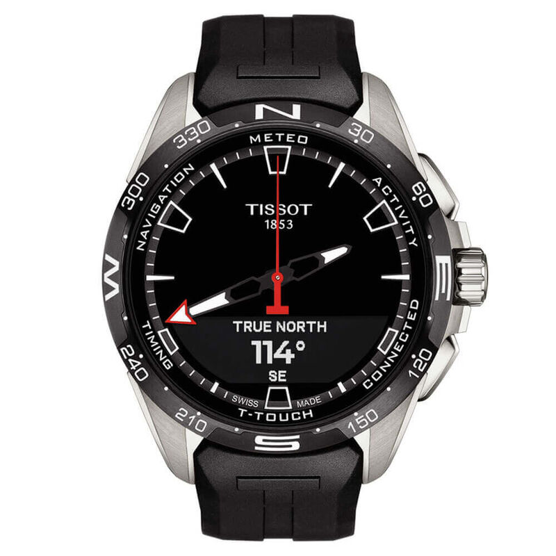 Tissot T-Touch Connect Solar Black Rubber Titanium Watch, 47.5mm image number 7