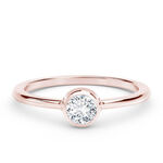 De Beers Forevermark Tribute™ Rose Gold Bezel Set Diamond Ring 18K