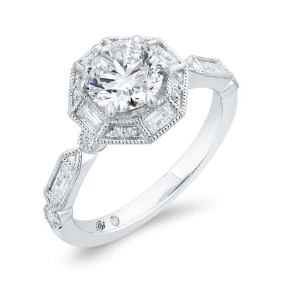 Bella Ponte Engagement Ring Setting, 14K White Gold