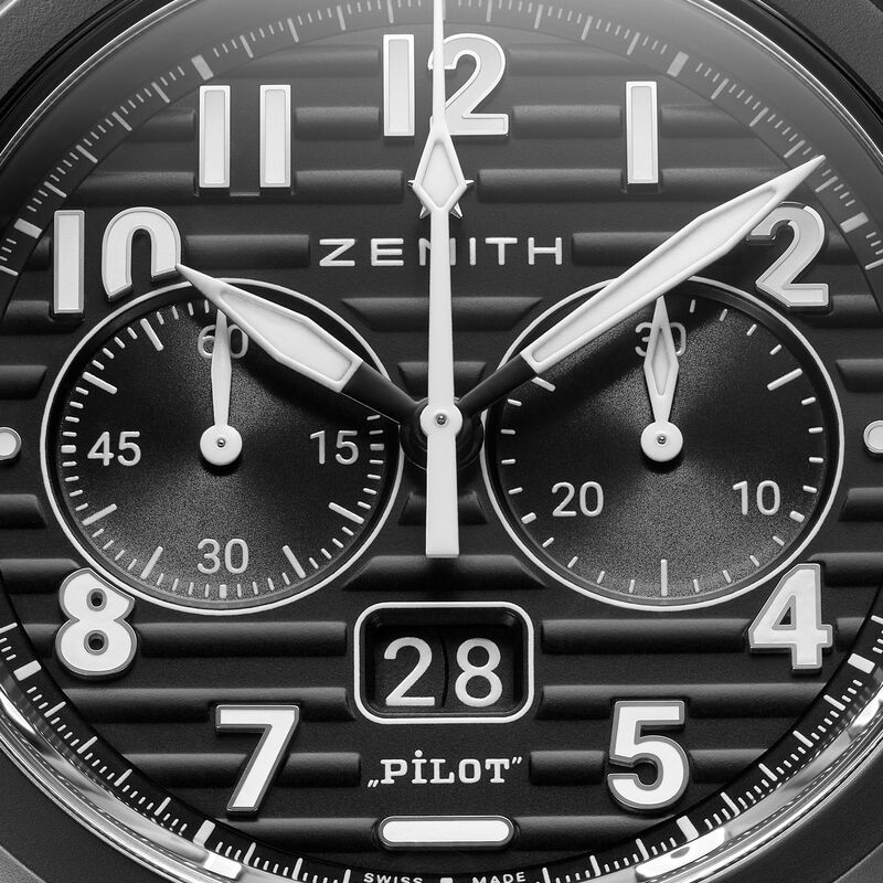 Zenith Pilot Big Date Flyback Black Dial Watch, 42.5mm image number 2