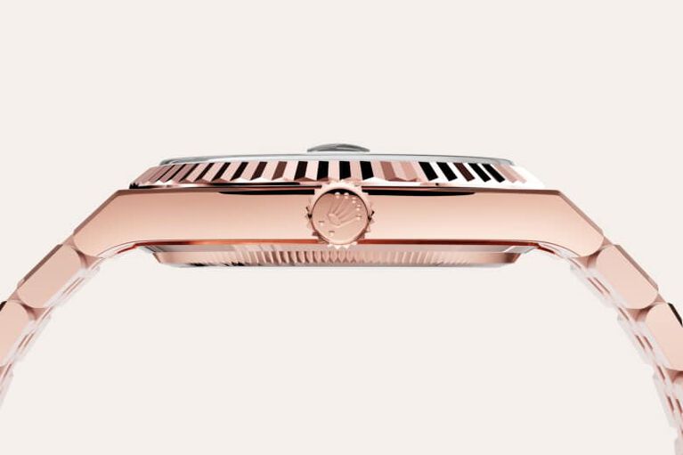 rolex land-dweller in 18 ct everose gold, m127335-0001 - 18 ct everose gold - ben bridge