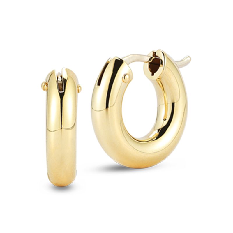 Roberto Coin Perfect Gold Hoop Earrings 18K image number 0