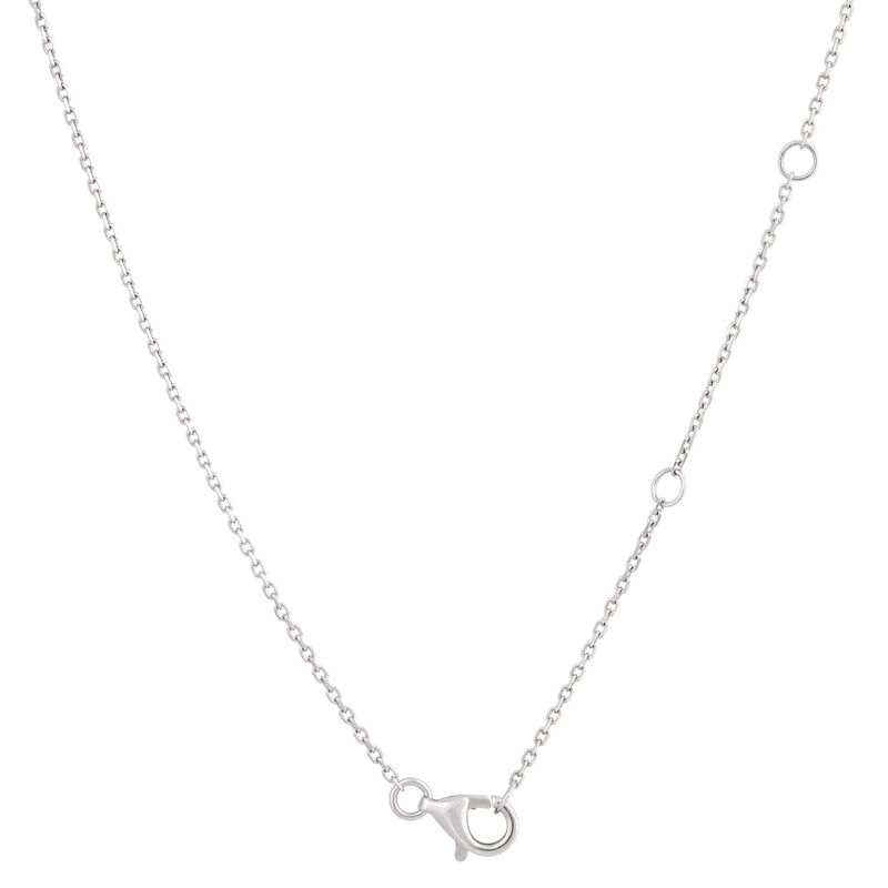 Y-Drop Diamond Pendant Necklace, 14K White Gold image number 3