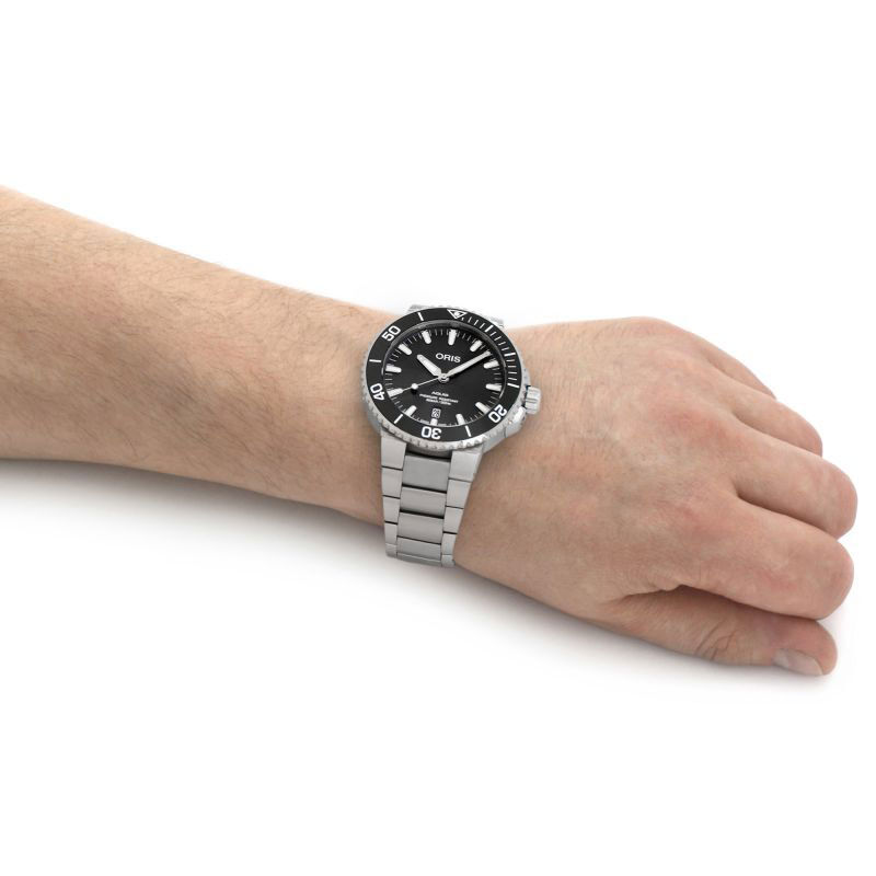Oris Aquis Date Calibre 400 Watch Antracite Dial Steel Bracelet, 41.5mm image number 4