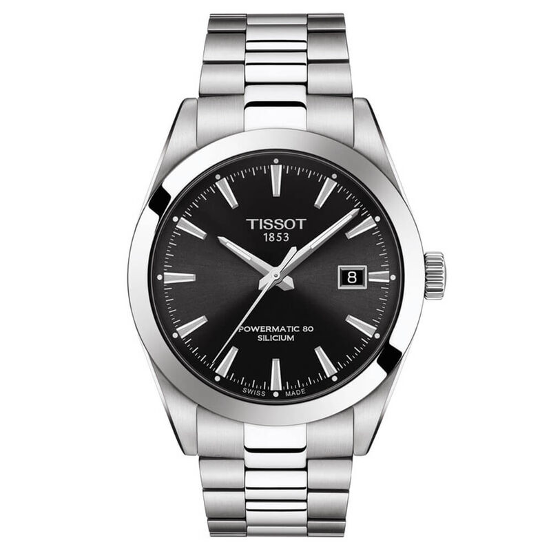 Tissot Gentleman Powermatic 80 Silicium Black Dial Watch, 40mm image number 0