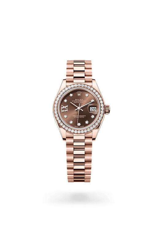 rolex lady-datejust in 18 ct everose gold, m279135rbr-0001 - ben bridge