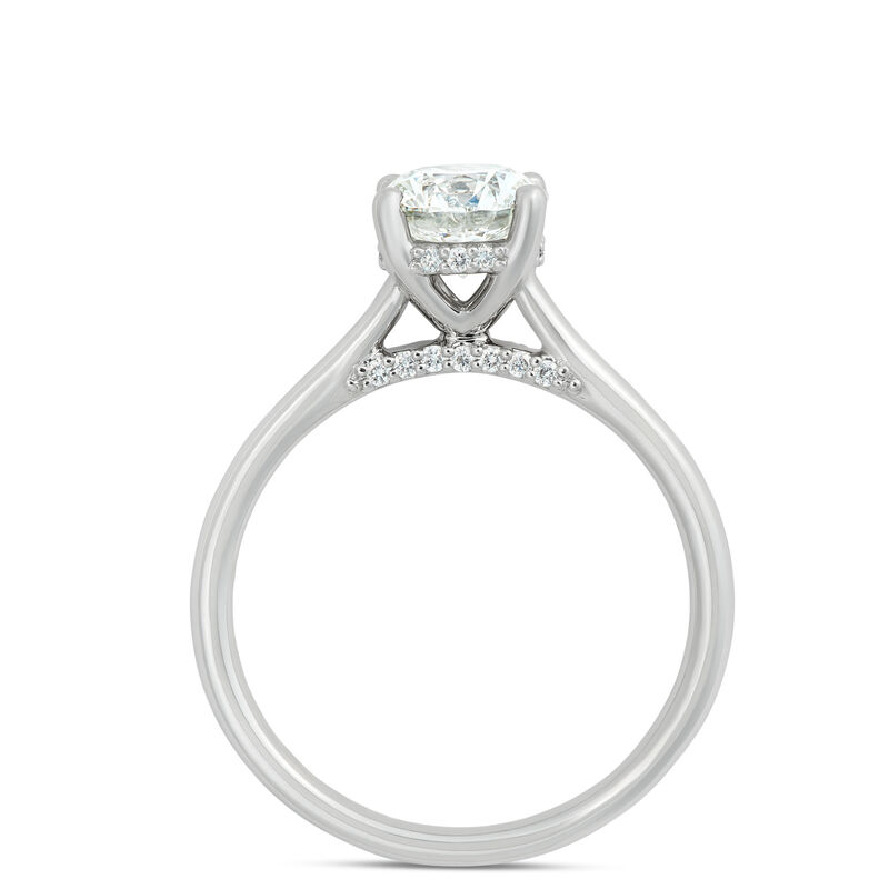Round Solitaire Diamond Engagement Ring, Platinum image number 2