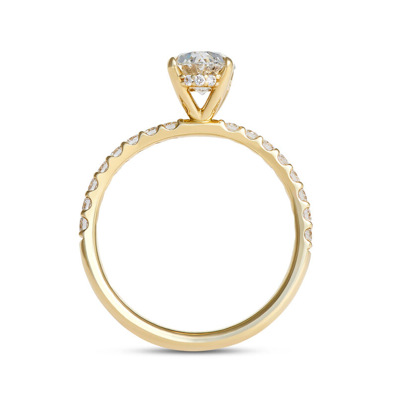 Bella Ponte Oval Diamond Engagement Ring, 18K Yellow Gold image number 2