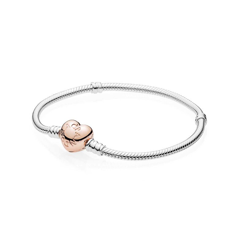 Pandora Moments Heart & Snake Chain Bracelet image number 0