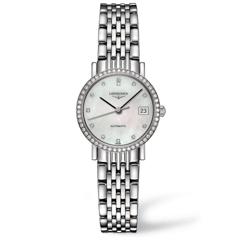 Longines Elegant Diamond Mother Of Pearl Automatic Watch, 25mm image number 1