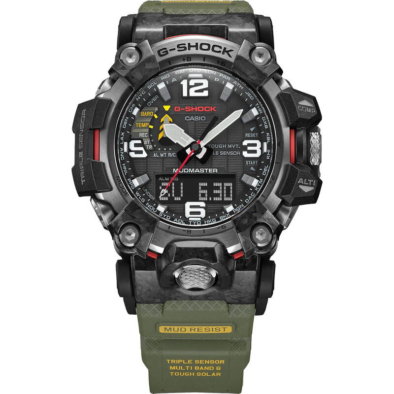 G-Shock Analog Digital Mudmaster Watch Green Strap, 61mm image number 1
