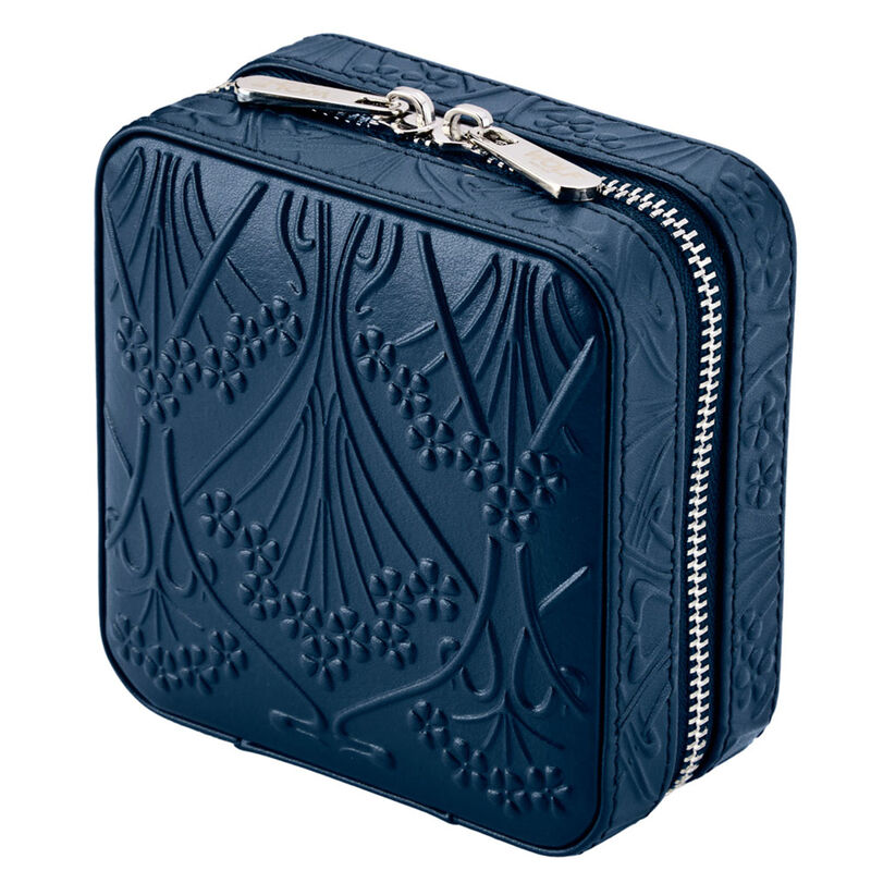 WOLF X LIBERTY All Over Ianthe Small Travel Jewelry Zip Case - Navy image number 3