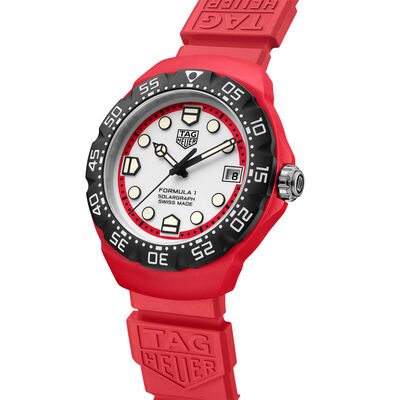 TAG Heuer Formula 1 Solargraph White Dial Watch, 38mm