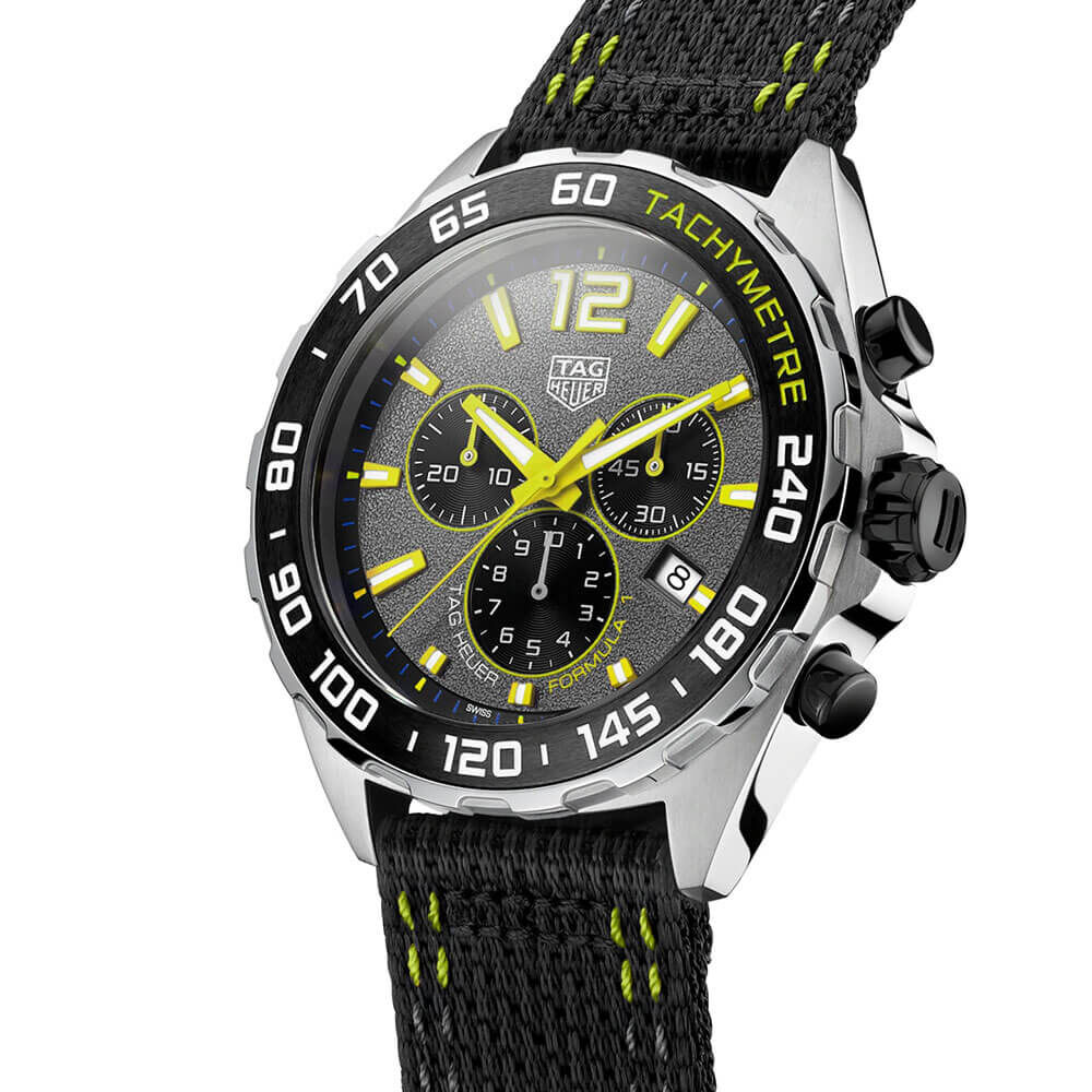 TAG Heuer Formula 1 Quartz Gray Nylon Chronograph Watch, 43mm