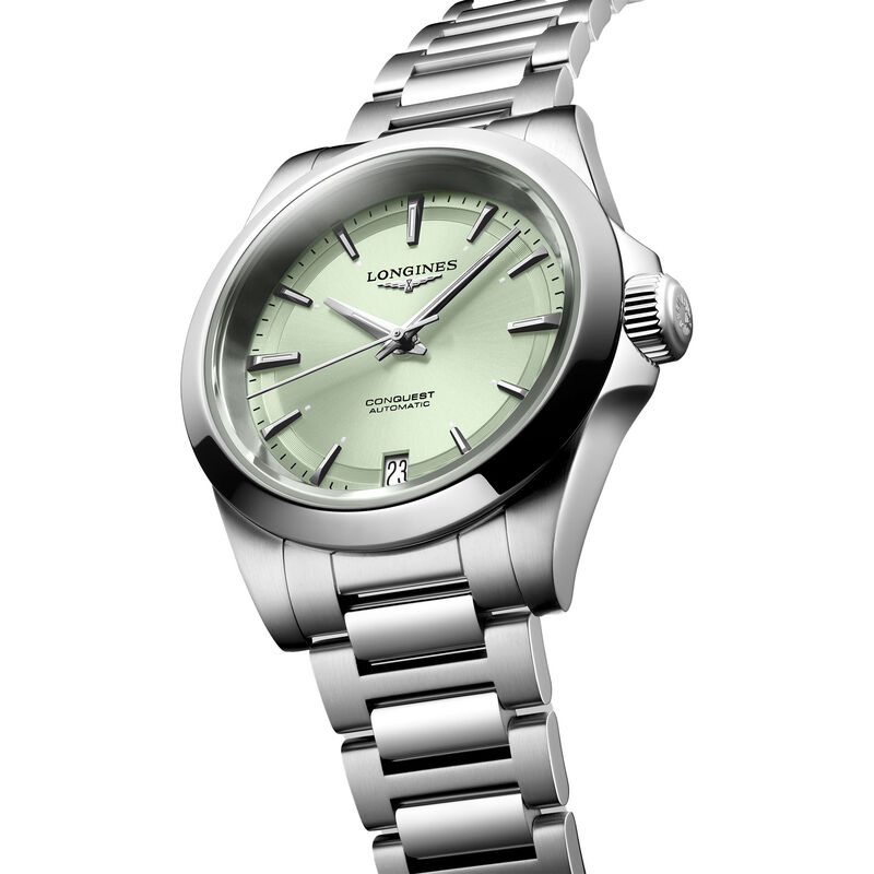 Longines Conquest Green Dial Watch, 34mm image number 1