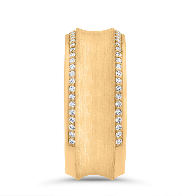 Bella Ponte Brushed Concave Diamond Band in 14K Yellow Gold image number 1