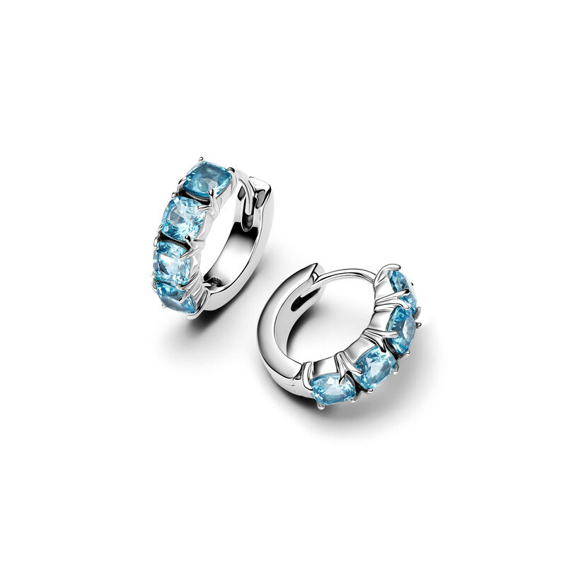 Pandora Light Blue Hoop Earrings image number 1