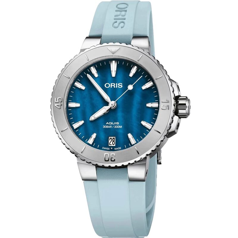 Oris Aquis Date Blue Dial Watch, 36.5mm image number 0