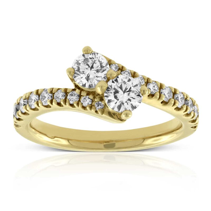 Perfectly Paired 2-Stone Diamond Ring 14K, 1 ctw. image number 0
