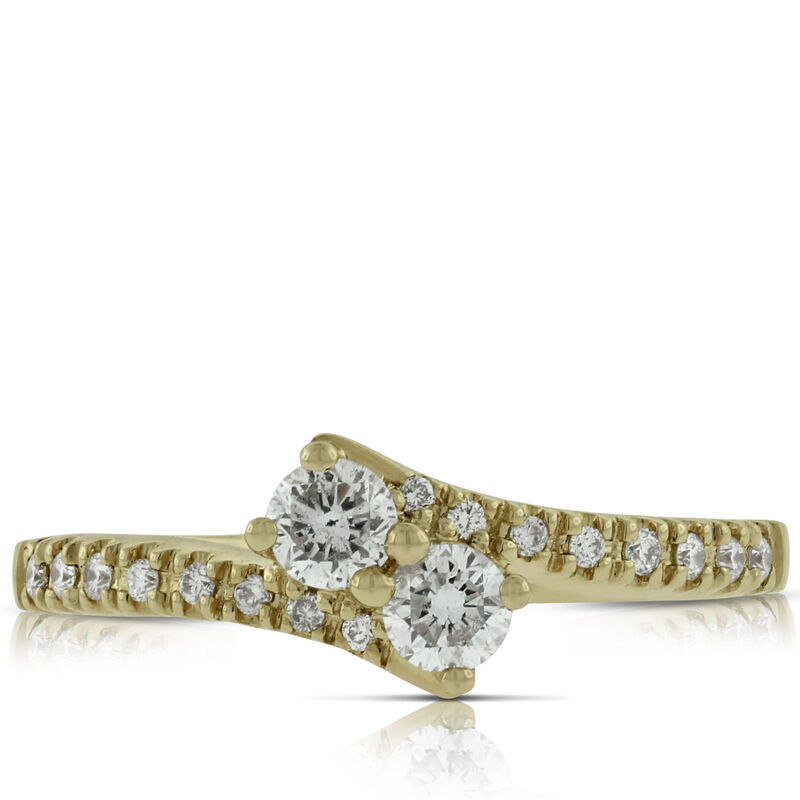 Perfectly Paired 2-Stone Diamond Ring 14K, 1/2 ctw. image number 1