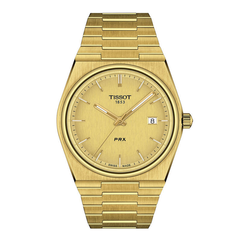 Tissot PRX Watch Gold Bracelet & Dial, 40mm image number 0