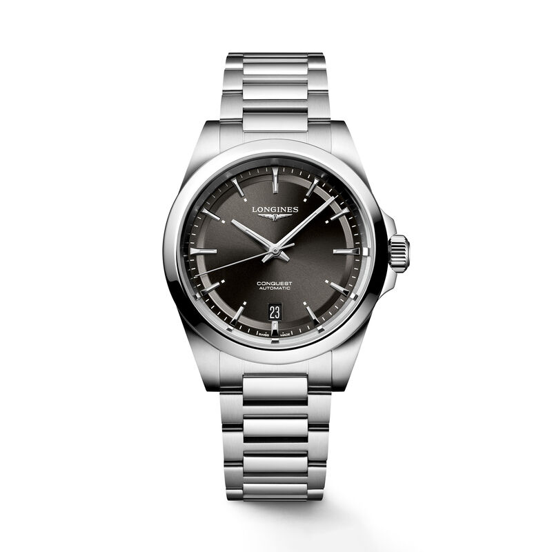 Longines Conquest Black Dial Watch, 38mm image number 0