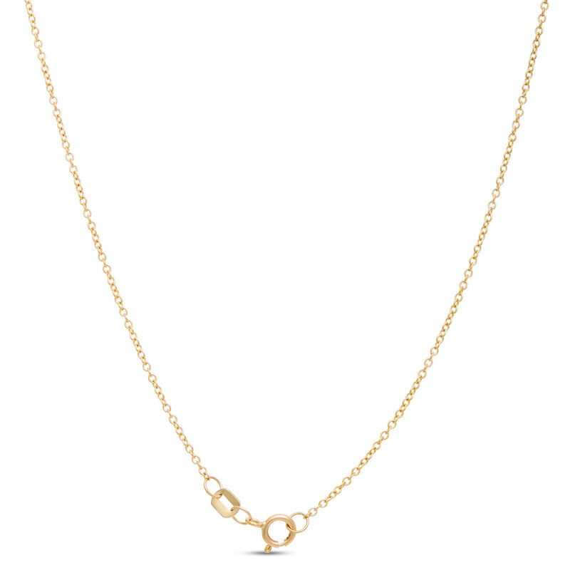 Open Center Circle Pendant with Diamonds, 1 Carat, 14K Yellow Gold image number 3