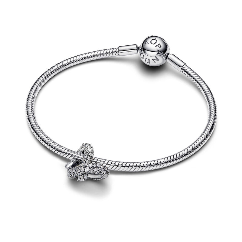 Pandora Pav&eacute; Infinity Knot Heart Charm image number 2