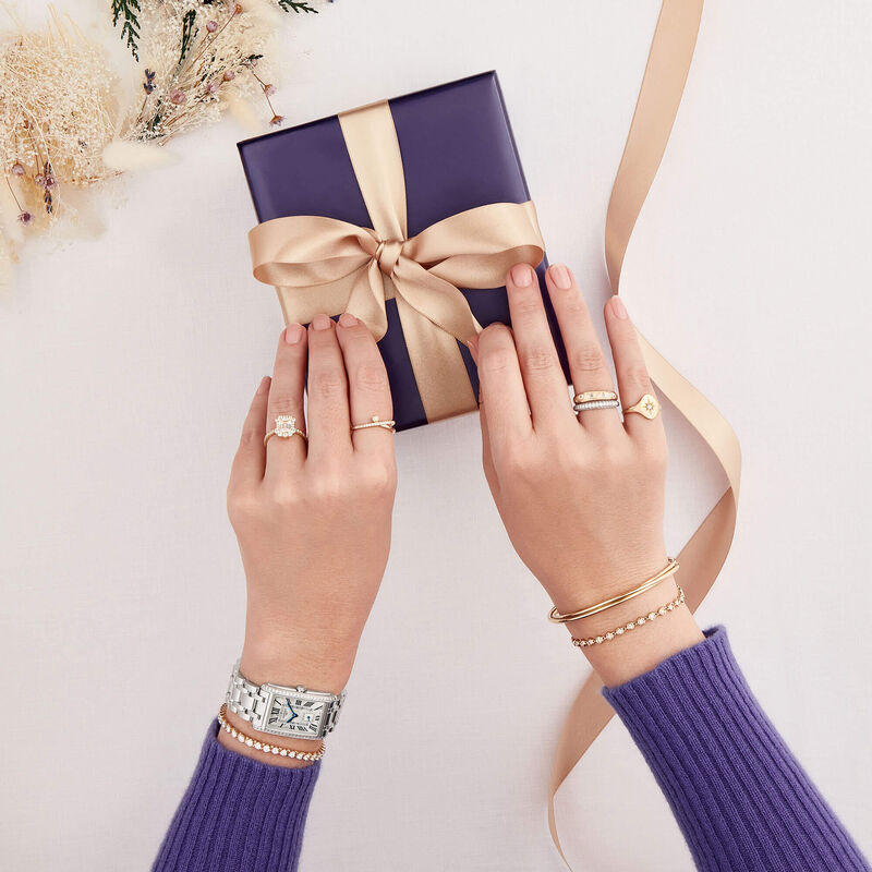 Buttercup Setting Diamond Bracelet, 14K Yellow Gold image number 2